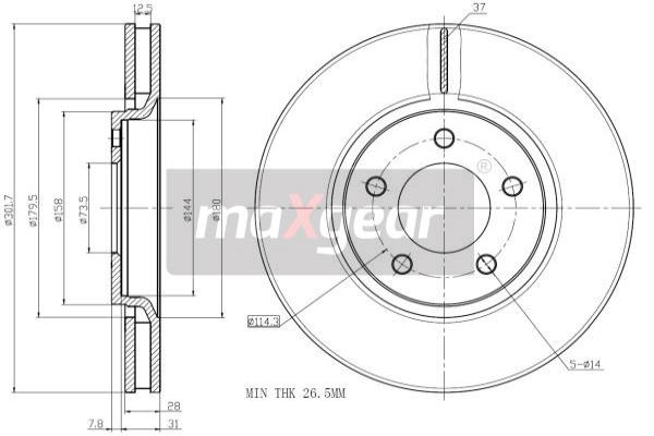 Disc frana 19-1054 MAXGEAR