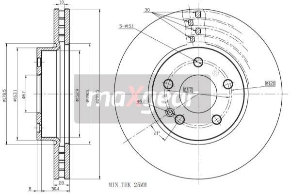 Disc frana 19-1055 MAXGEAR