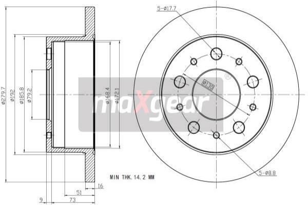 Disc frana 19-1066 MAXGEAR