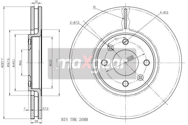 Disc frana 19-1067 MAXGEAR