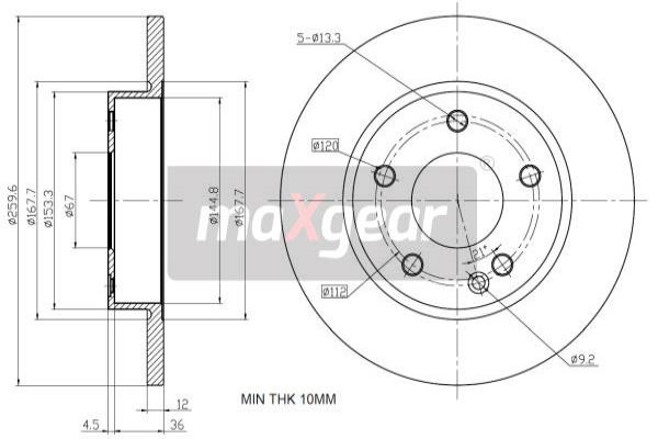 Disc frana 19-1193 MAXGEAR