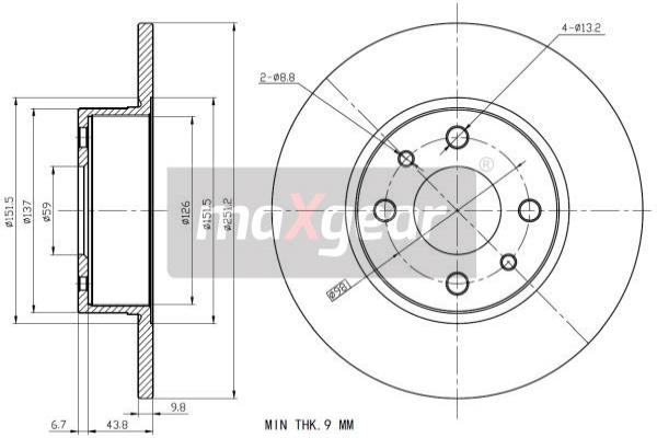 Disc frana 19-1199 MAXGEAR