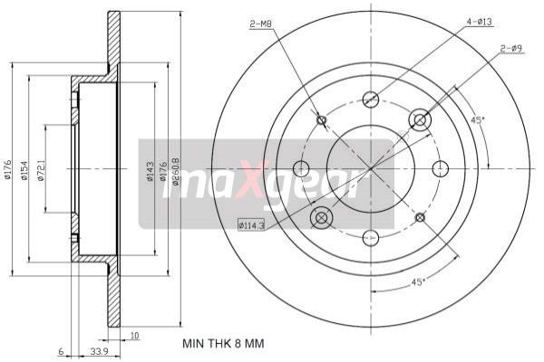 Disc frana 19-1209 MAXGEAR