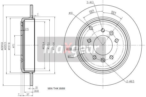 Disc frana 19-1215 MAXGEAR