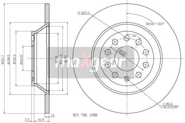 Disc frana 19-1228 MAXGEAR