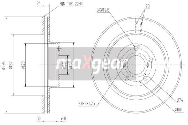 Disc frana 19-1255 MAXGEAR