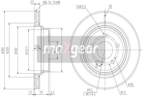 Disc frana 19-1262 MAXGEAR