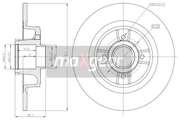 Disc frana 19-1278 MAXGEAR