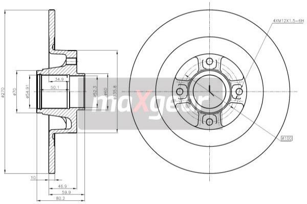 Disc frana 19-1279 MAXGEAR