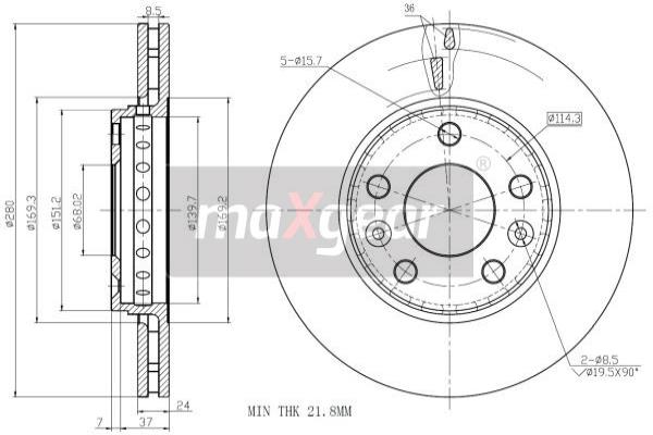 Disc frana 19-1285 MAXGEAR