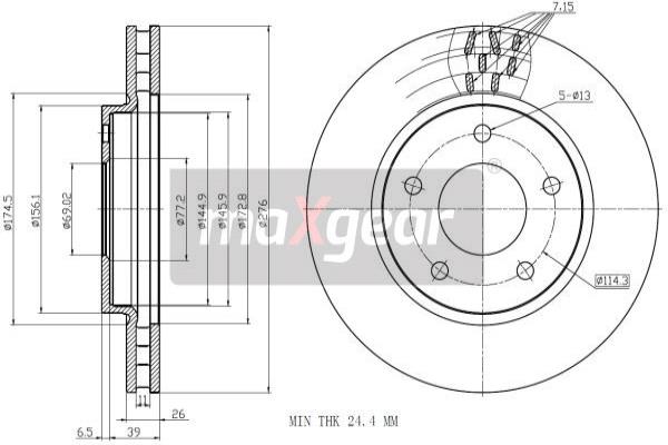 Disc frana 19-1289 MAXGEAR