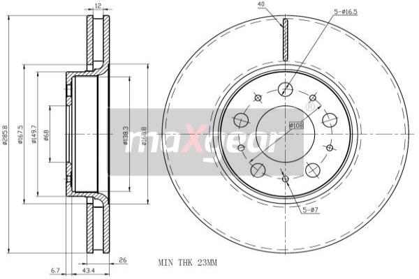 Disc frana 19-1296 MAXGEAR