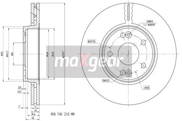 Disc frana 19-1299 MAXGEAR