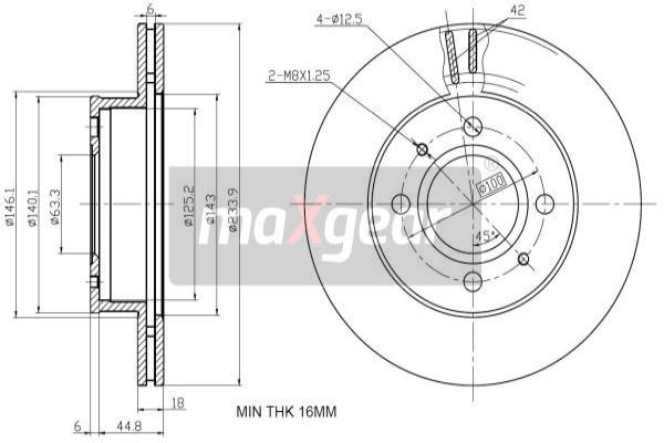 Disc frana 19-1302 MAXGEAR