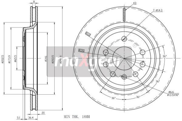 Disc frana 19-1304 MAXGEAR