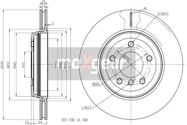 Disc frana 19-1311 MAXGEAR