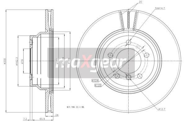 Disc frana 19-1322 MAXGEAR