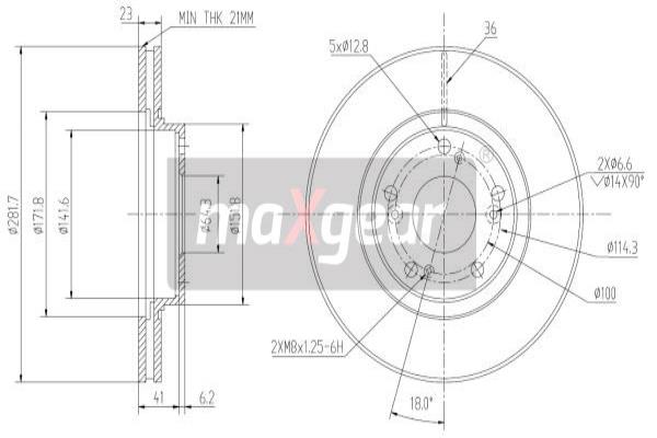 Disc frana 19-1324 MAXGEAR