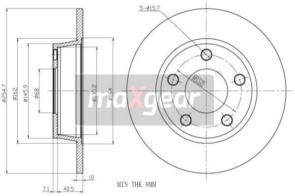 Disc frana 19-1801 MAXGEAR