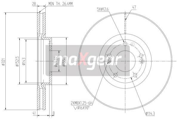 Disc frana 19-1812 MAXGEAR