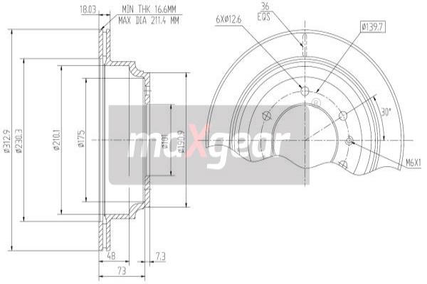 Disc frana 19-1814 MAXGEAR