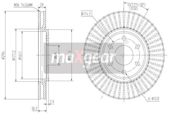 Disc frana 19-1815 MAXGEAR