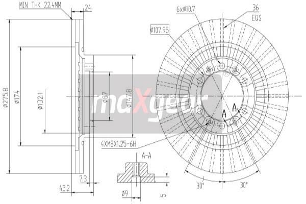 Disc frana 19-1828 MAXGEAR