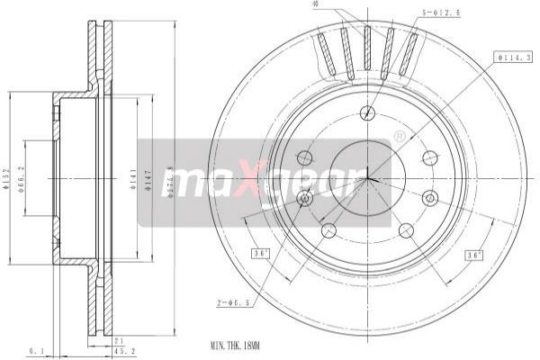 Disc frana 19-1830 MAXGEAR