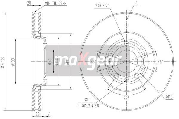 Disc frana 19-1832 MAXGEAR