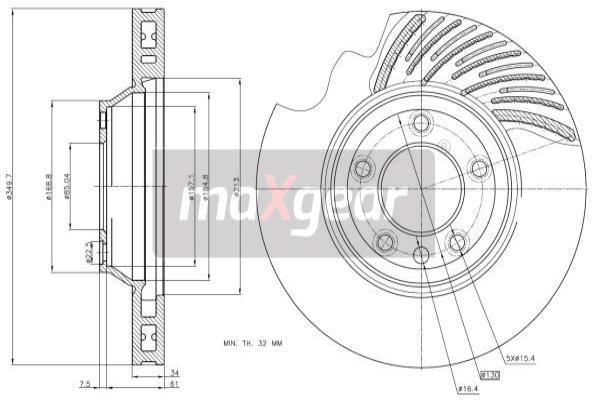 Disc frana 19-1836 MAXGEAR