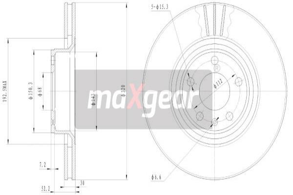 Disc frana 19-1838 MAXGEAR