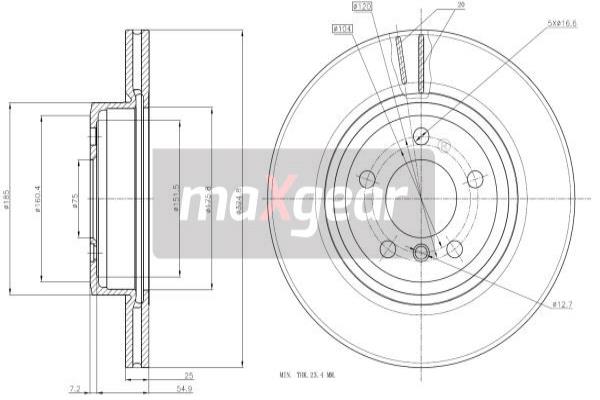 Disc frana 19-1841 MAXGEAR