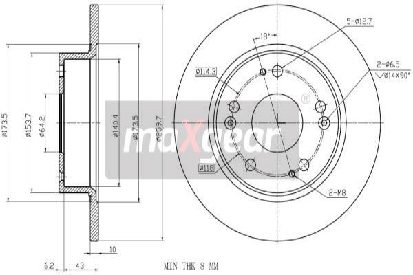 Disc frana 19-1843 MAXGEAR