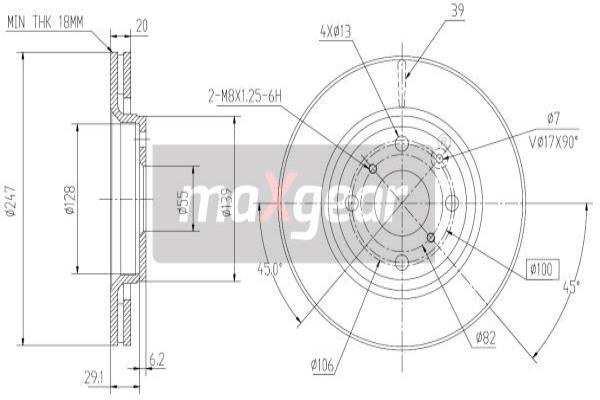 Disc frana 19-1844 MAXGEAR