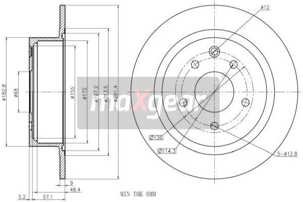 Disc frana 19-1851 MAXGEAR