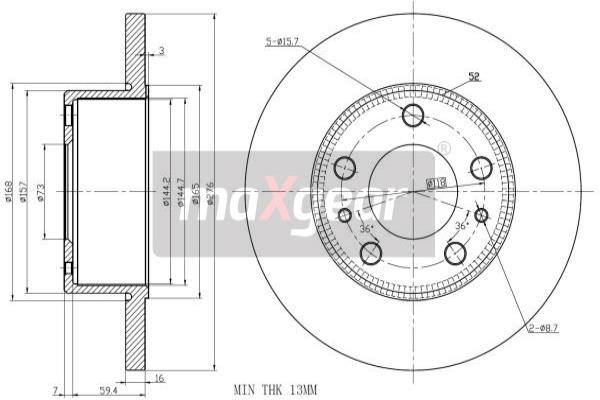 Disc frana 19-1852 MAXGEAR