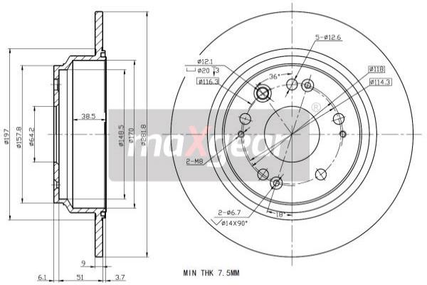 Disc frana 19-1856 MAXGEAR