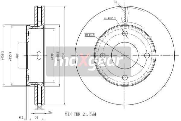 Disc frana 19-1857 MAXGEAR