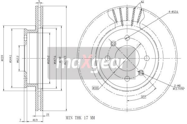 Disc frana 19-1861 MAXGEAR