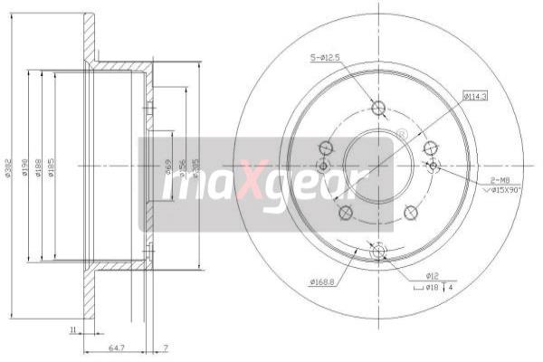 Disc frana 19-1864 MAXGEAR