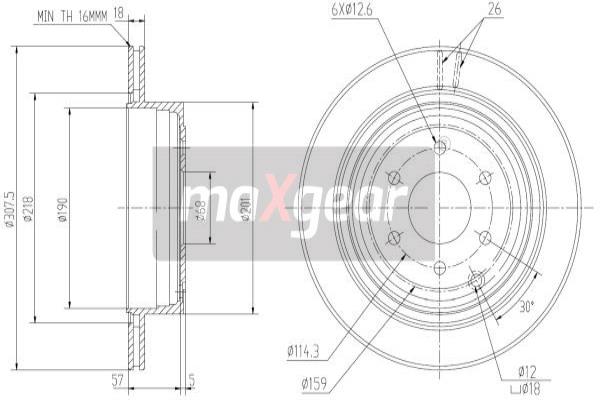 Disc frana 19-1872 MAXGEAR