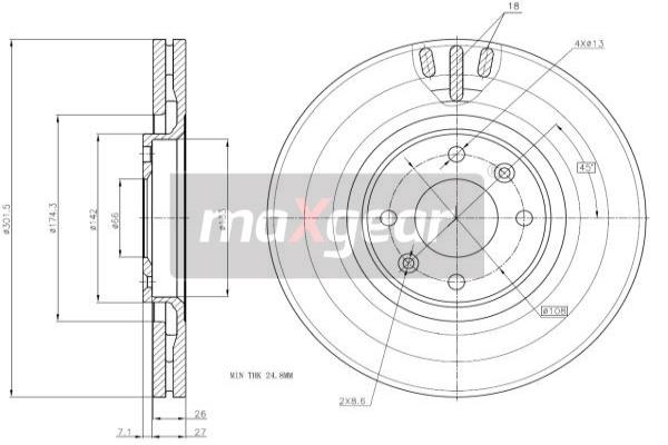 Disc frana 19-1875 MAXGEAR