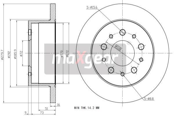 Disc frana 19-1876 MAXGEAR