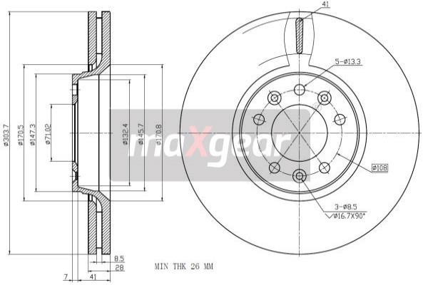 Disc frana 19-1877 MAXGEAR