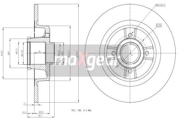 Disc frana 19-1906 MAXGEAR