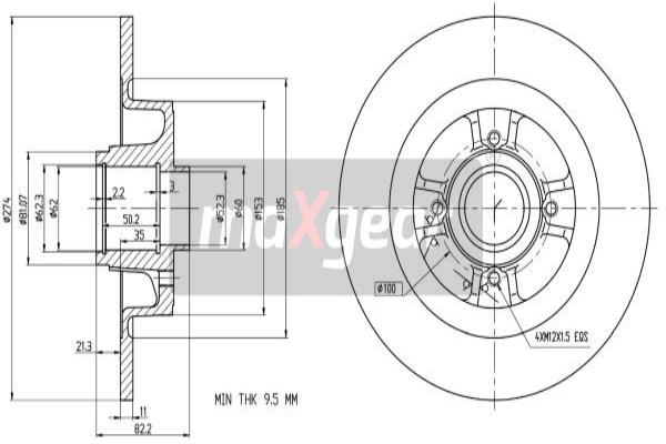 Disc frana 19-1910 MAXGEAR