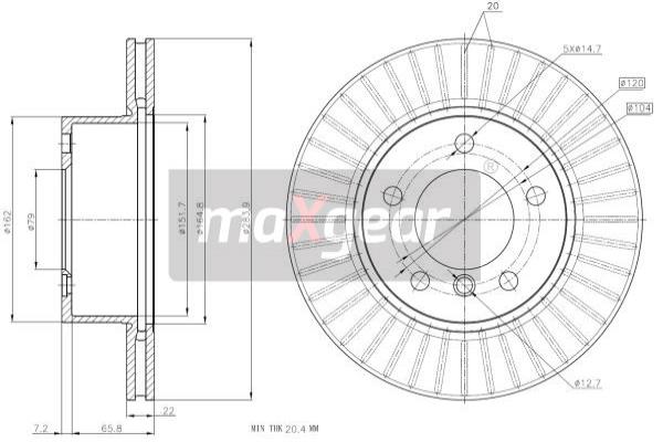 Disc frana 19-1940 MAXGEAR