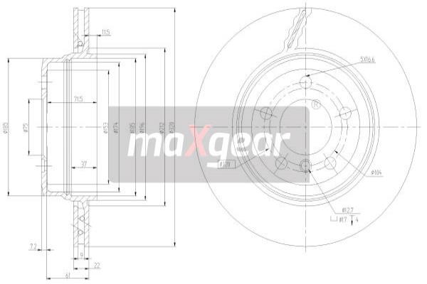 Disc frana 19-1949 MAXGEAR