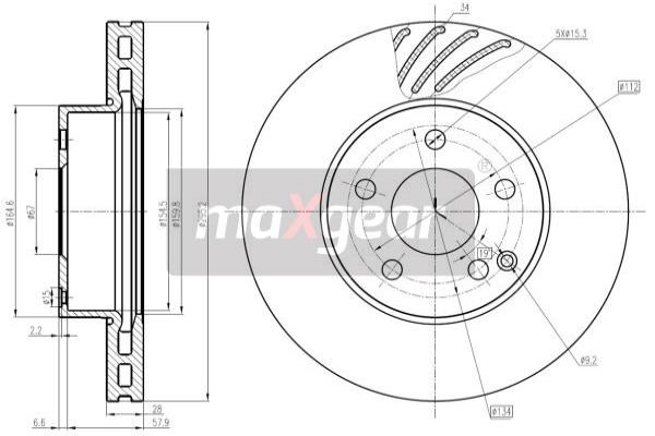 Disc frana 19-1953 MAXGEAR