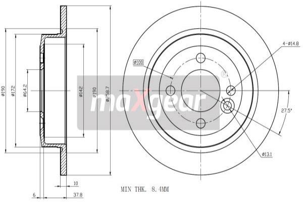 Disc frana 19-1957 MAXGEAR